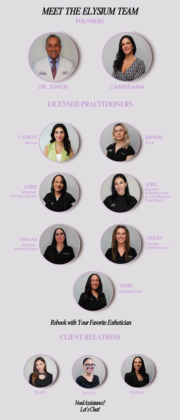 Meet Our Team at Elysium Aesthetics and Vein Care in Paramus, NJ Meet Our Team at Elysium Aesthetics and Vein Care in Paramus, NJ